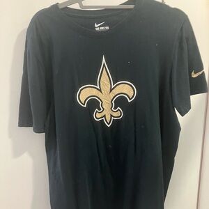 Nike athletic brand New Orleans Saints nfl football logo team shirt size large